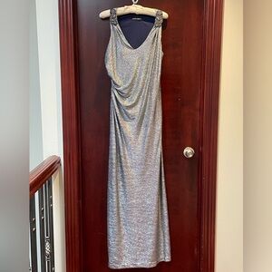 Cachet Elegant Metallic Dress